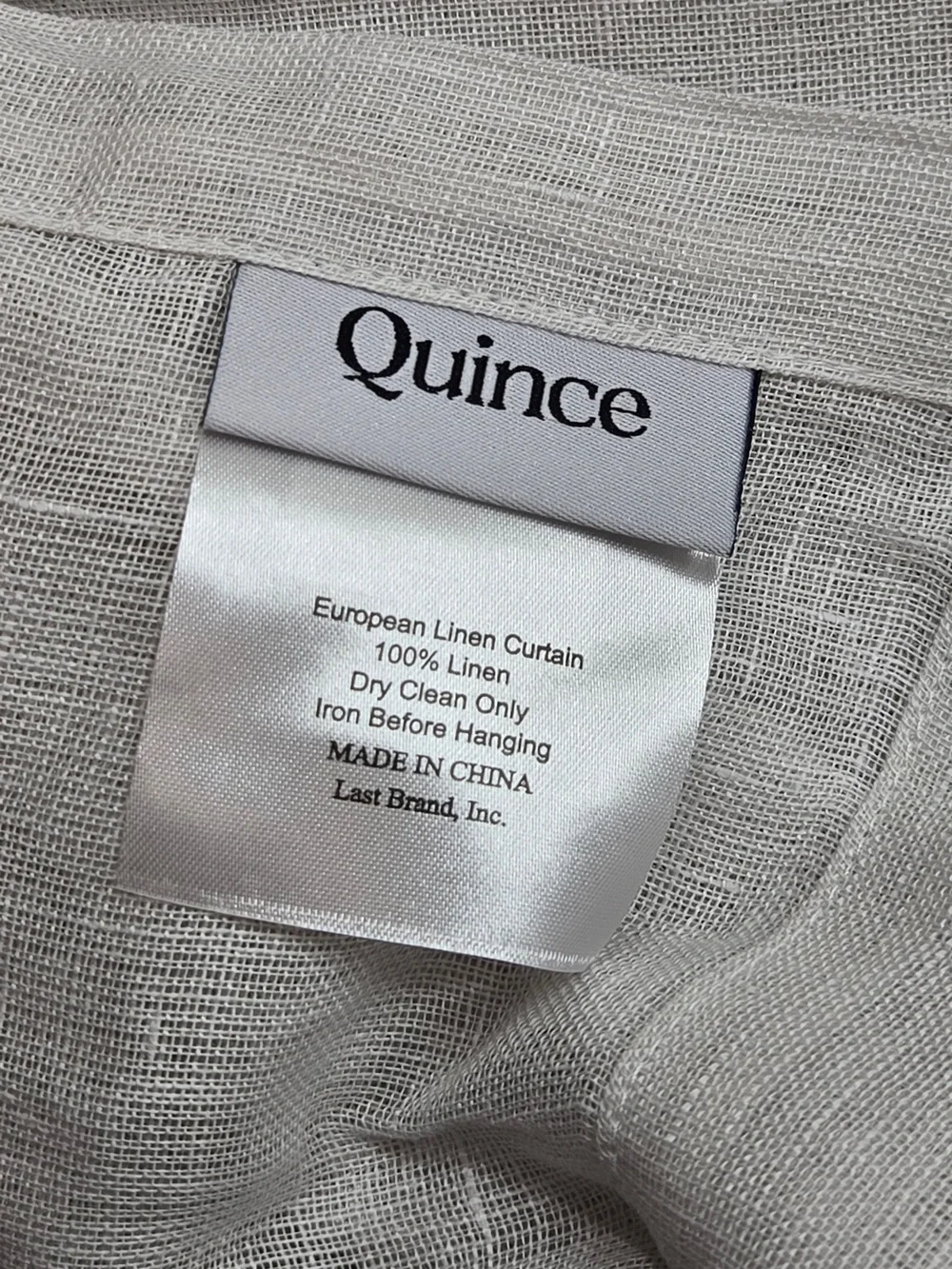 NWT QUINCE 4 Set 48x96 European Linen Sheer Curtains Cloud 9306